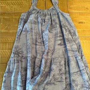 GAP Girls Cotton Tropical Island Print Layered Dress Size Small Like New